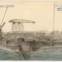 Voorbeeld tekening Vlissingen met enkele coördinatiepunten. Hier landde geallieerde troepen op Uncle Beach tijdens operatie Infatuate  op 1 november 1944 (Bevrijdingsmuseum Zeeland; CC BY-SA)