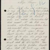 Briefwisseling van de heer Teunissen met het RMO in 1911 over een door hem gevonden Romeinse kruik