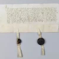  Kwitantie van Peter Boyen en Steven Butendijc voor de werkmeester van de domfabriek voor 656 Rijnse guldens voor een hoirclock, wegende 6255 pond, 1455 juni 1