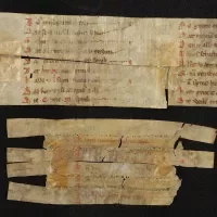 Fragmenten van Van den vos Reynaerde (ca. 1275). Bibliotheek Rotterdam, 96 B 5.