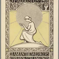 Poster van de Algemene Nederlandse Diamantbewerkersbond